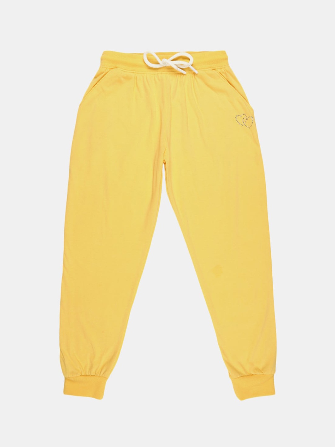 

V-Mart Girls Yellow Solid Lounge Joggers