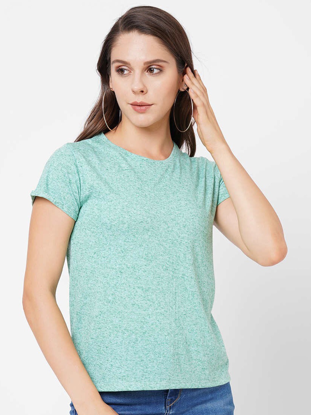 Pepe Jeans Women Green Solid T-shirt