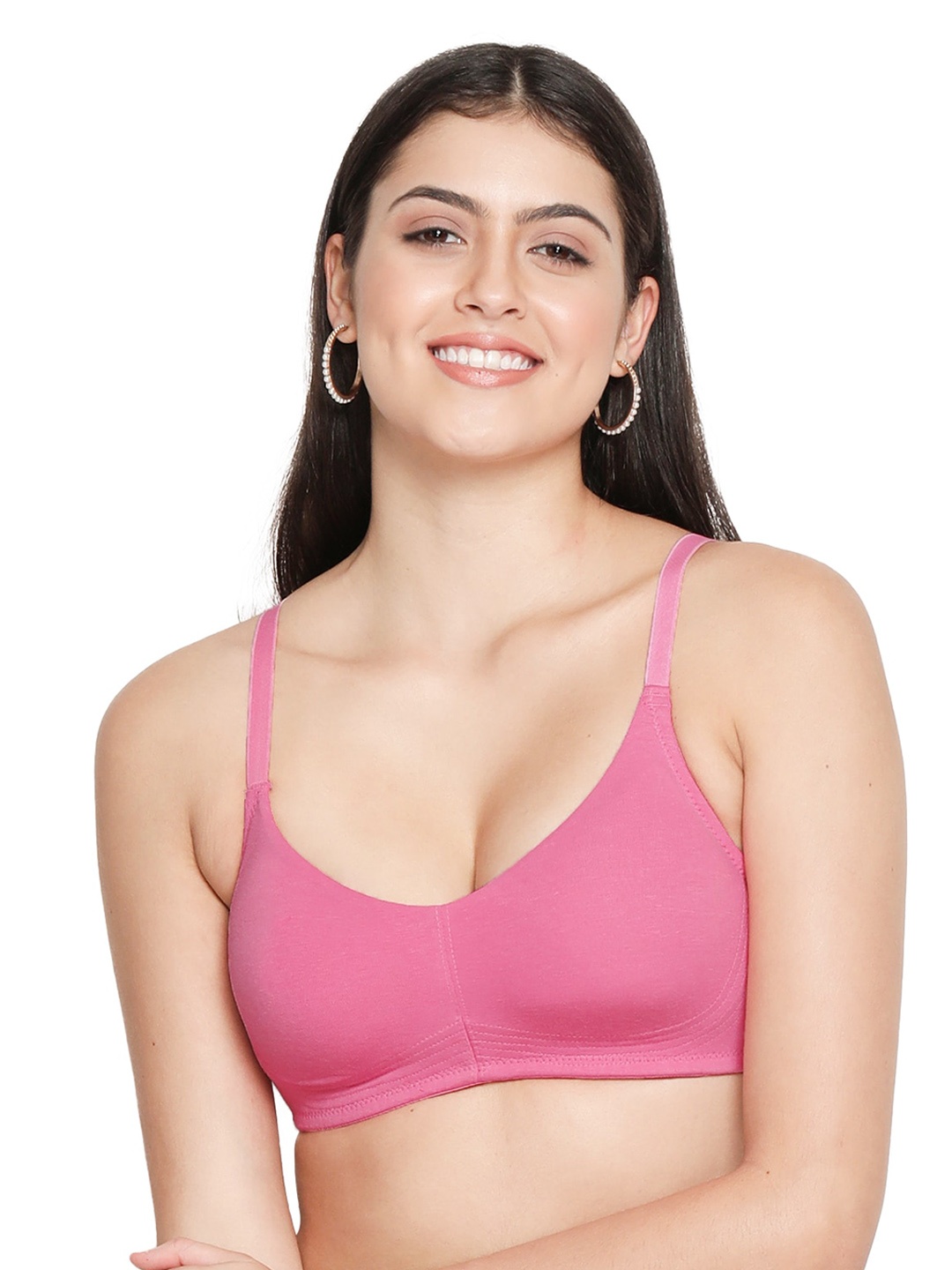 

Susie Pink Solid Non Wired Full Coverage T-shirt Bra