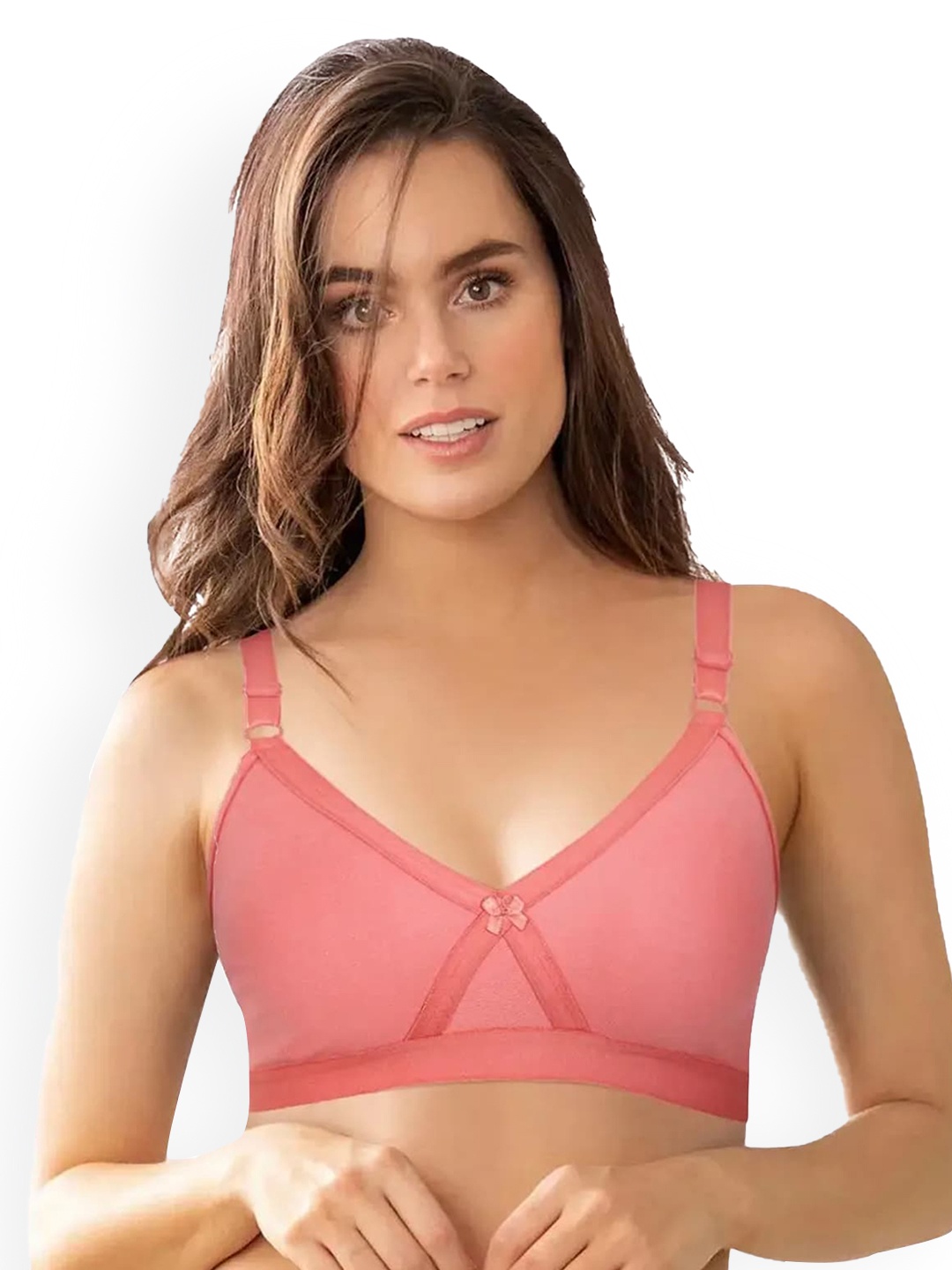 

Susie Women Pink cotton t-shirt non padded Bra