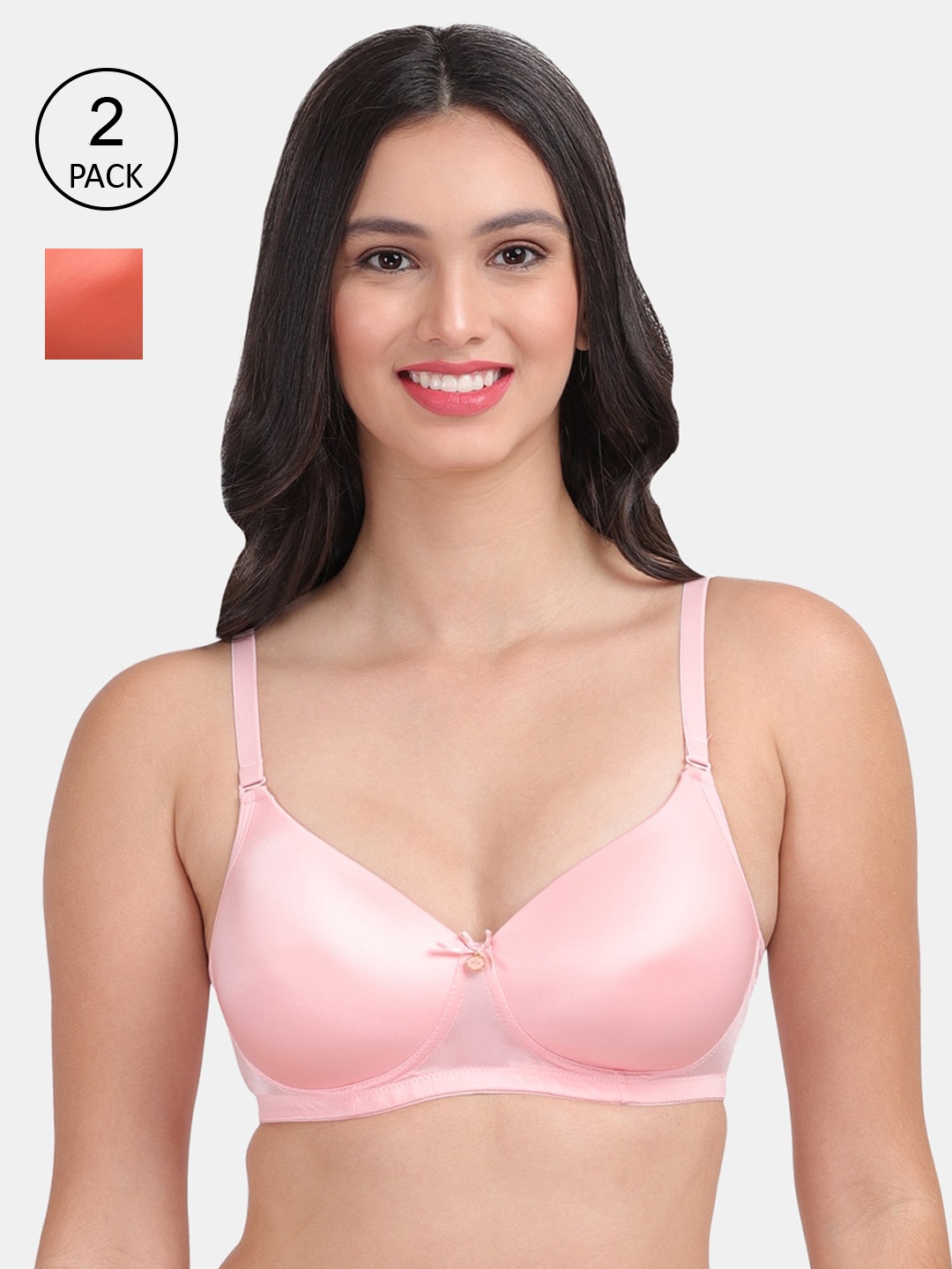 

Amour Secret Pink & Maroon Bra Lightly Padded