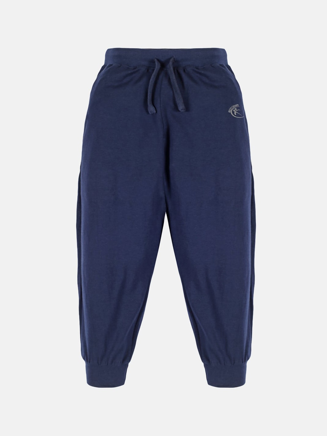 

KiddoPanti Kids Navy Blue Solid Pure Cotton Joggers