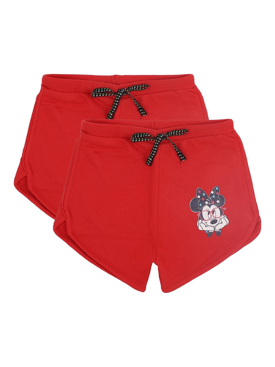 

Bodycare Kids Girls Pack Of 2 Red Minnie Mouse Print Detail Shorts