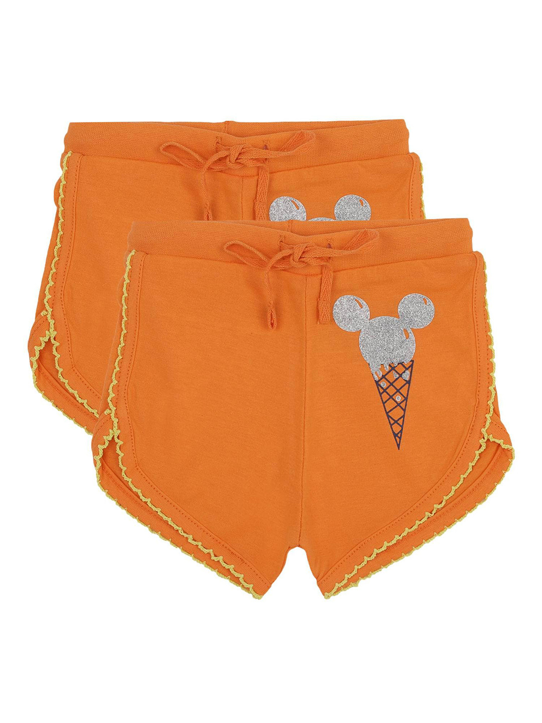 

Bodycare Girls Pack of 2 Orange Mickey Mouse Print Hot Pants
