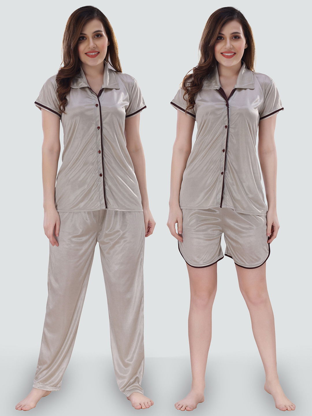 

Romaisa Women Grey Night suit