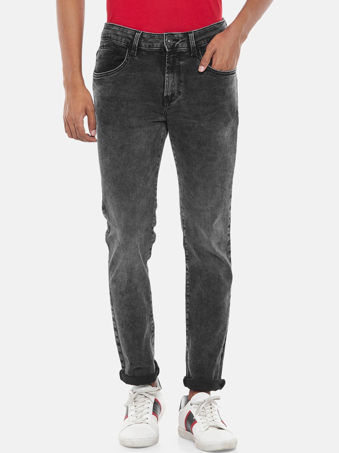 

SF JEANS by Pantaloons Men Grey Skinny Fit Heavy Fade Jeans