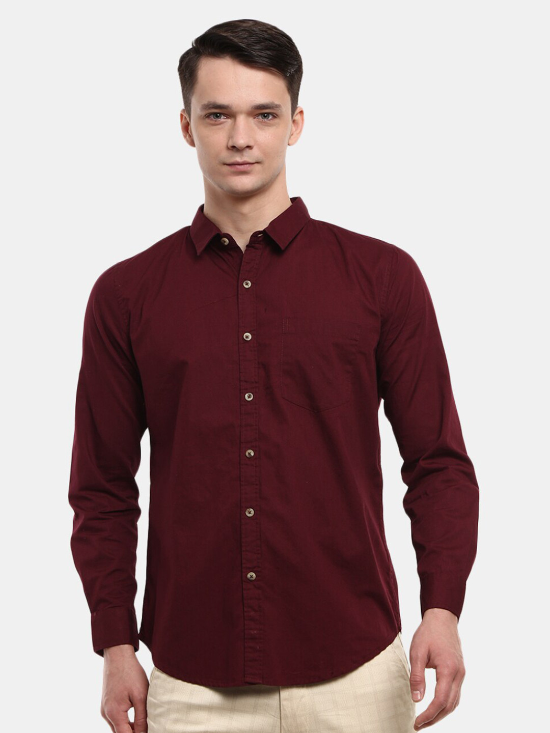 

V-Mart Men Maroon Casual Shirt