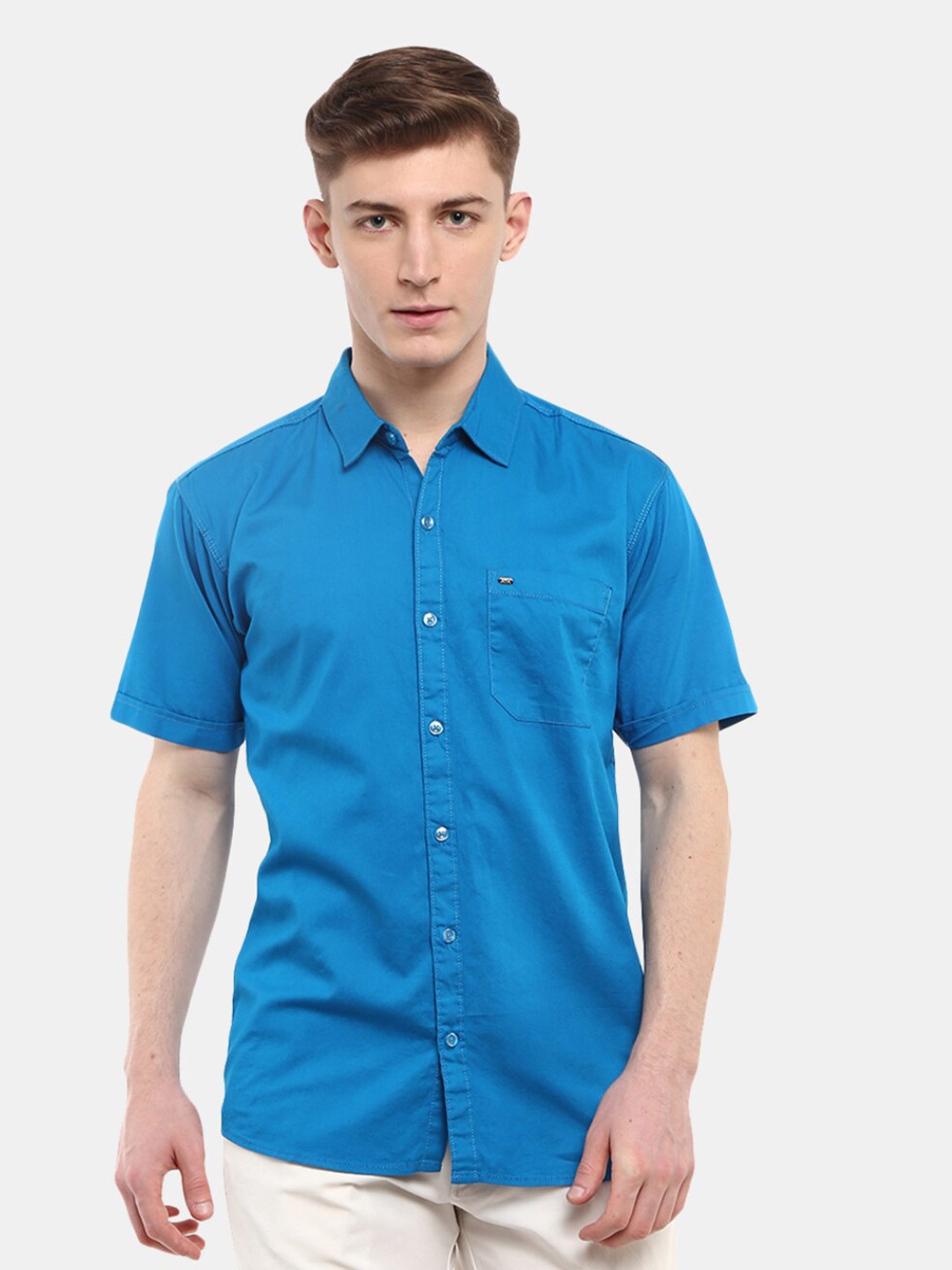 

V-Mart Men Blue Slim Fit Casual Shirt