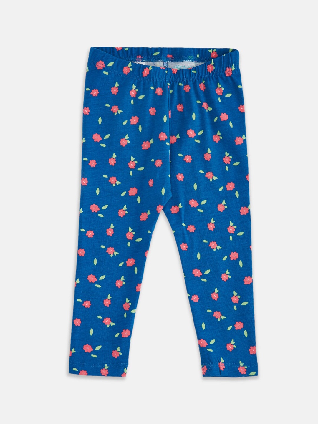 

Pantaloons Baby Girls Blue & Red Printed Cotton Leggings