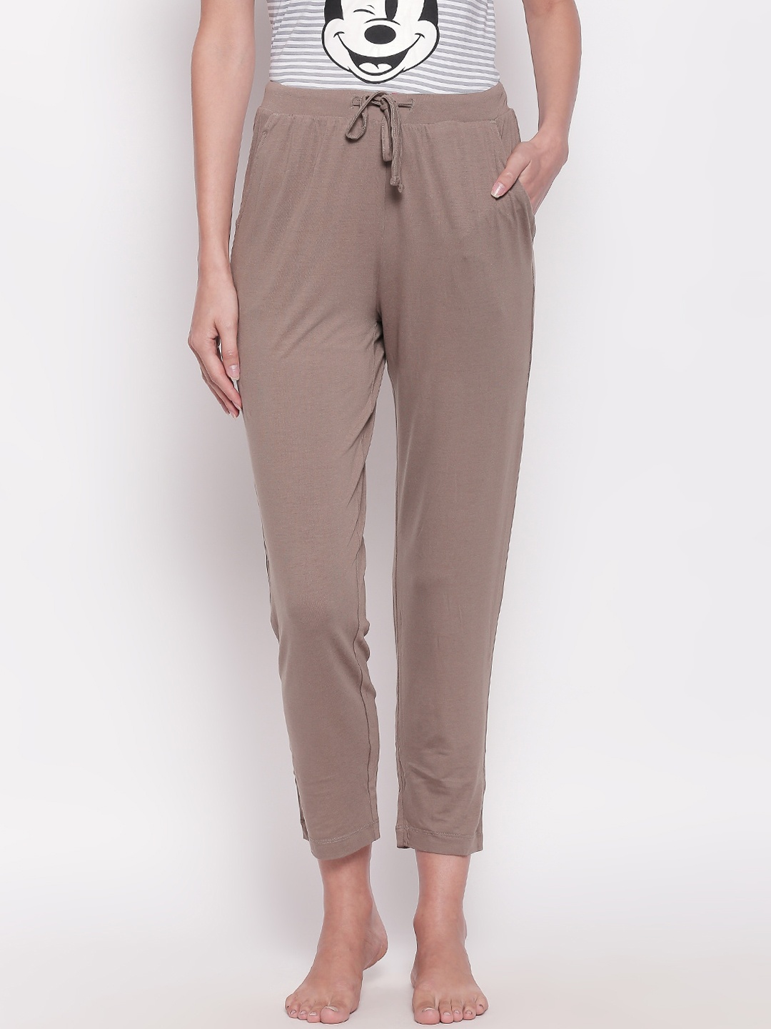 

Dreamz by Pantaloons Women Beige Solid Lounge Pants