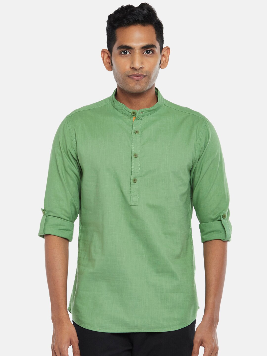 

Urban Ranger by pantaloons Men Olive Green Casual Shirt
