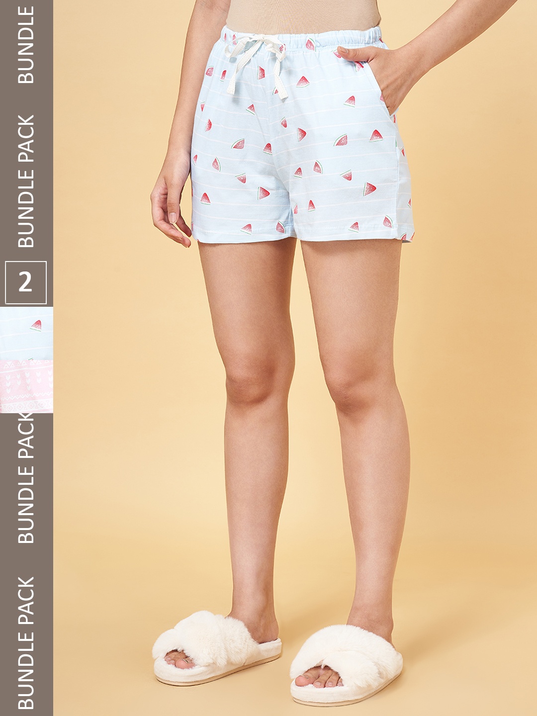 

Dreamz by Pantaloons Women Multicoloured Floral Printed Lounge shorts, Multi