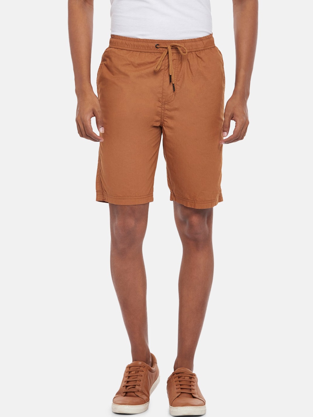 

Urban Ranger by pantaloons Men Khaki Slim Fit Shorts