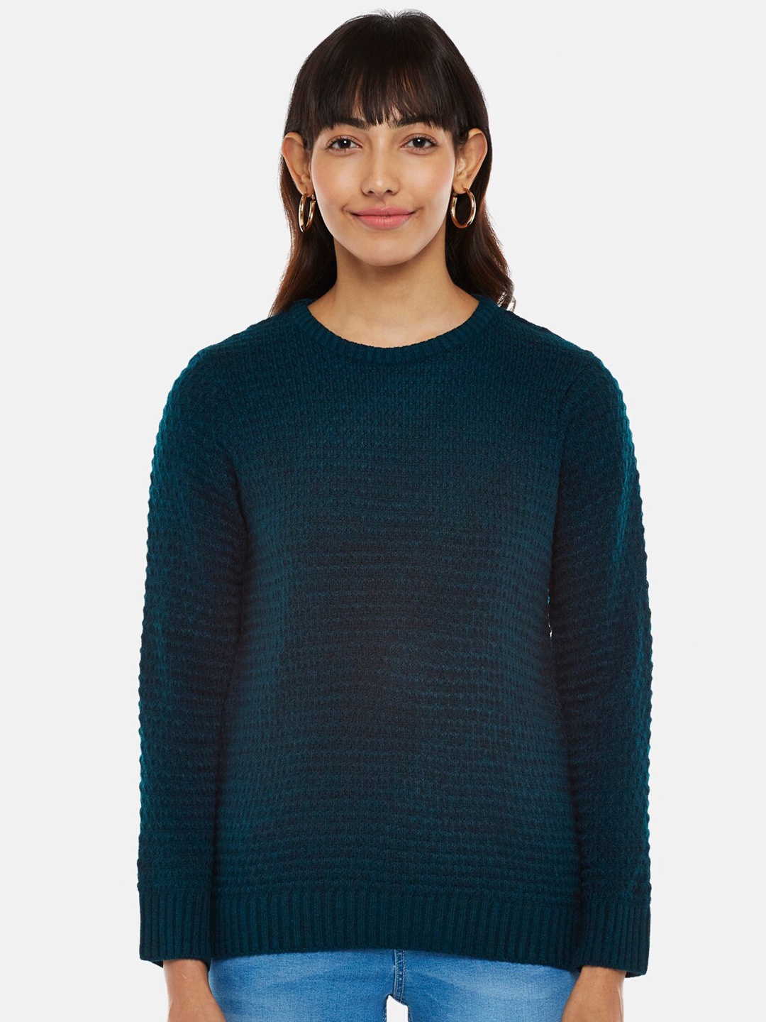 

Honey by Pantaloons Women Teal Acrylic Pullover