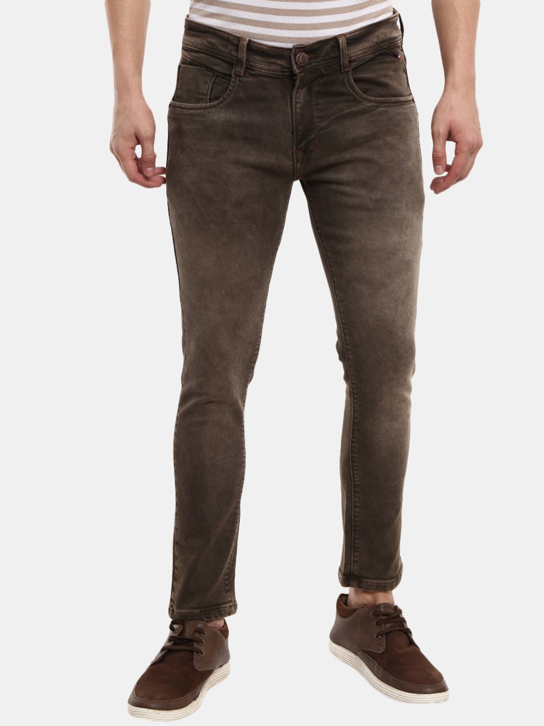 

V-Mart Men Brown Heavy Fade Jeans