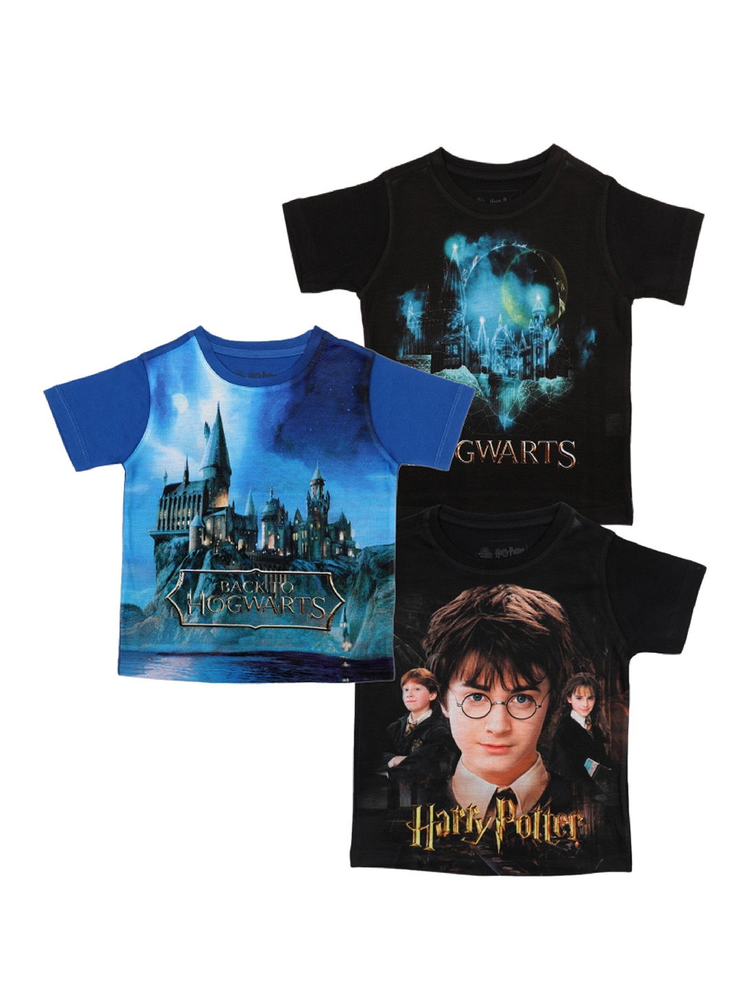 

Harry Potter by Wear Your Mind Boys Black 3 Printed T-shirt