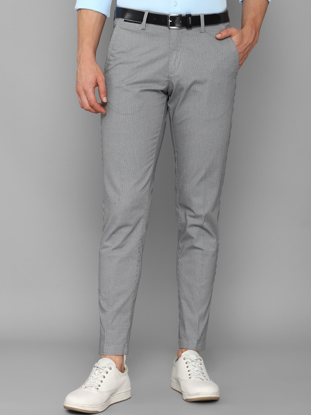

Allen Solly Men Grey Slim Fit Trousers