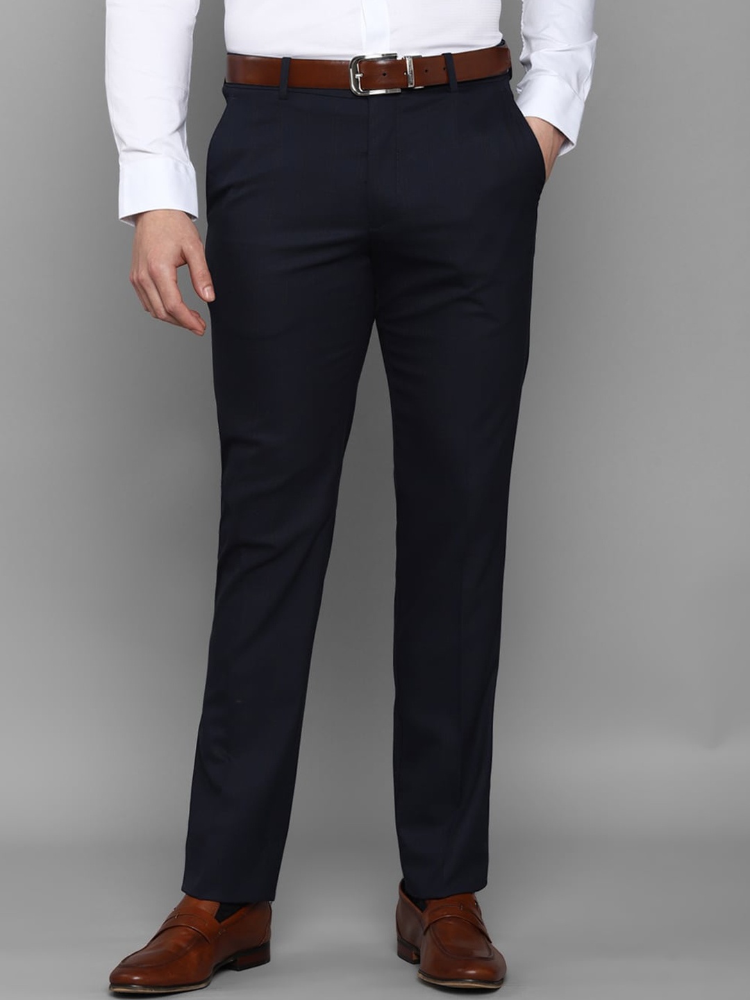 

Louis Philippe Men Navy Blue Slim Fit Trousers