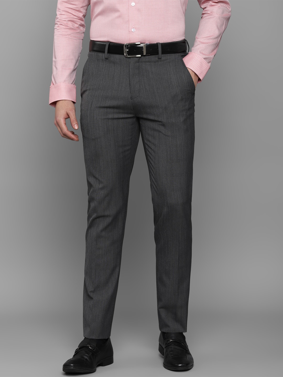 

Louis Philippe Men Grey Slim Fit Trousers