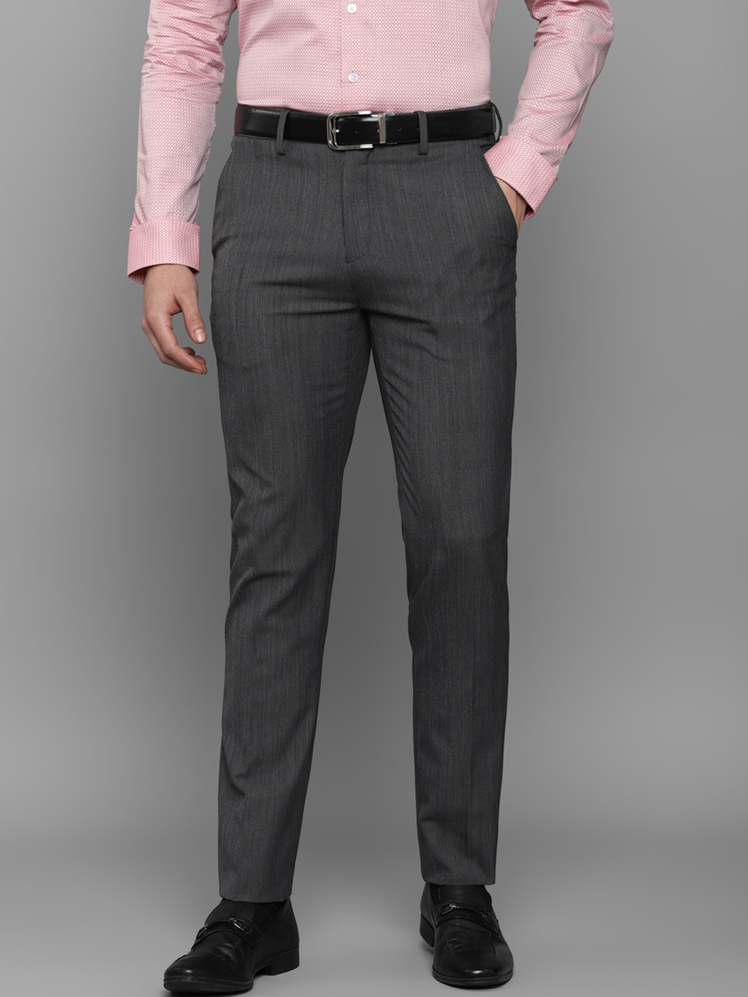 

Louis Philippe Men Grey Slim Fit Trousers