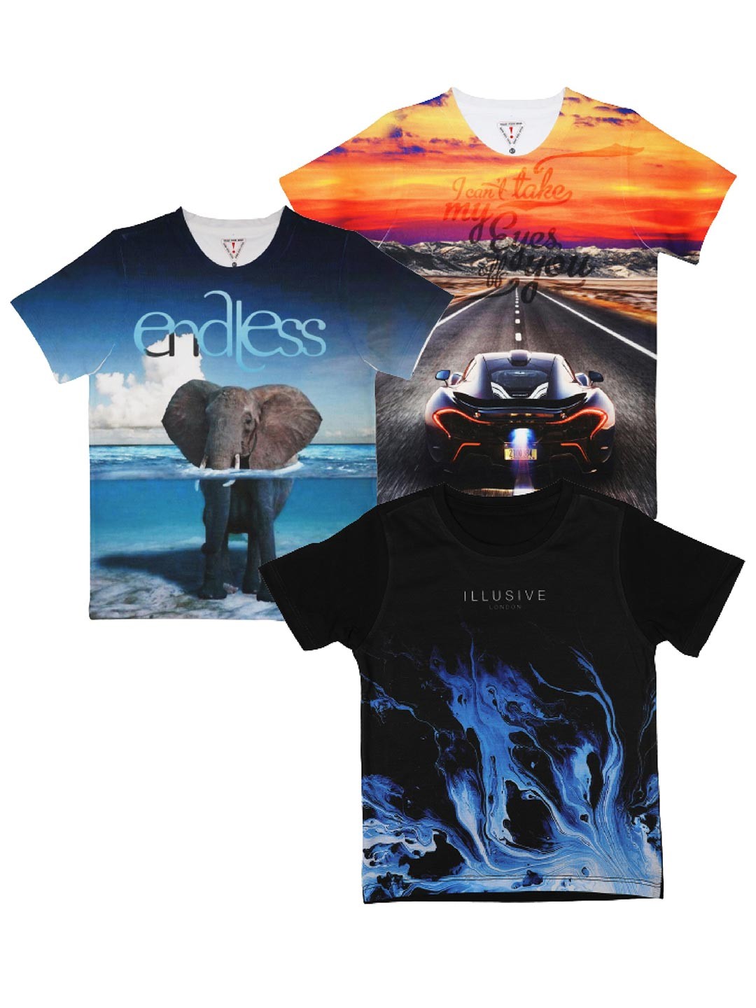 

Wear Your Mind Boys Set of 3 Multicoloured Printed T-shirt, Multi
