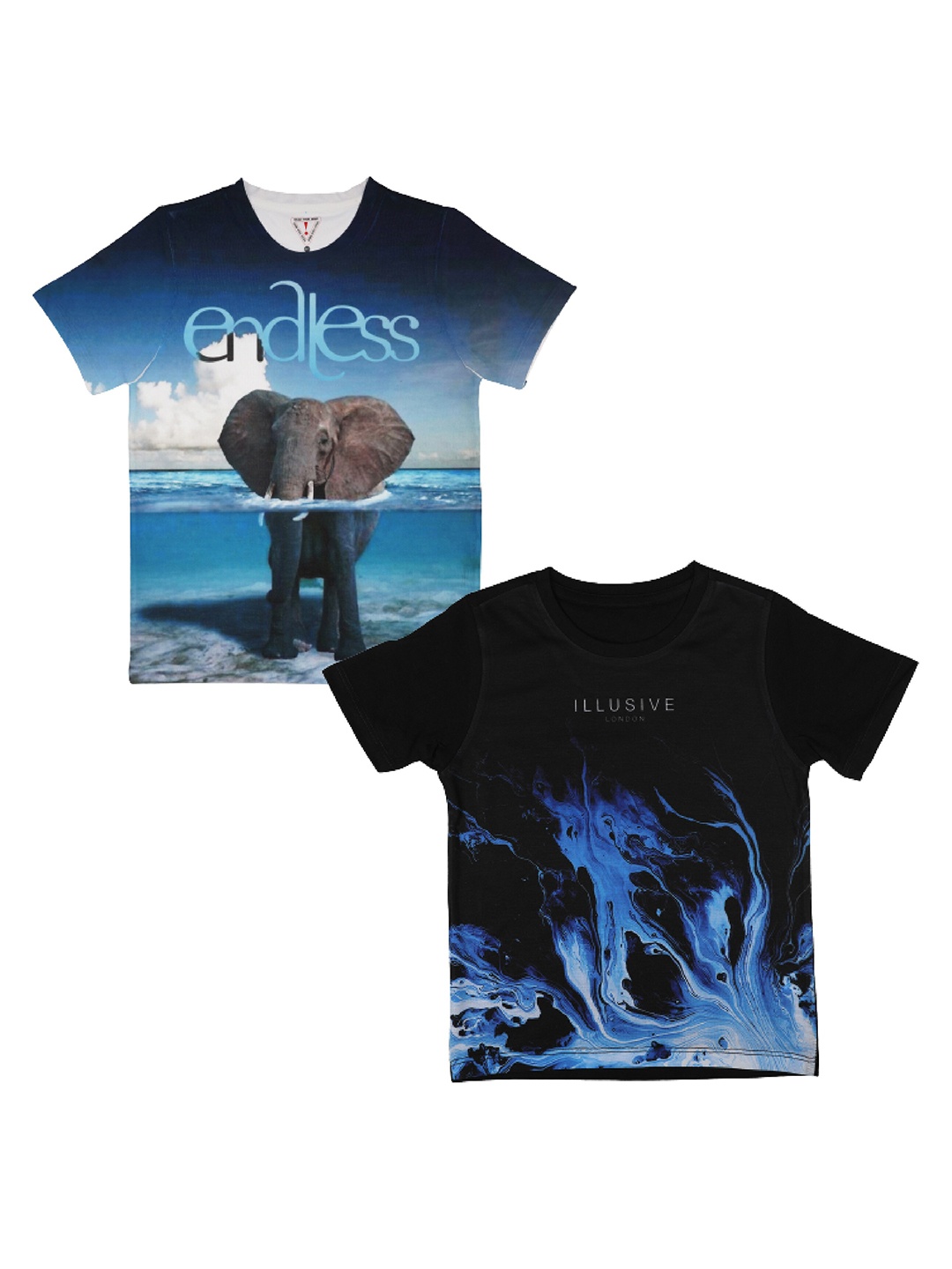 

Wear Your Mind Boys Blue 2 Printed T-shirt