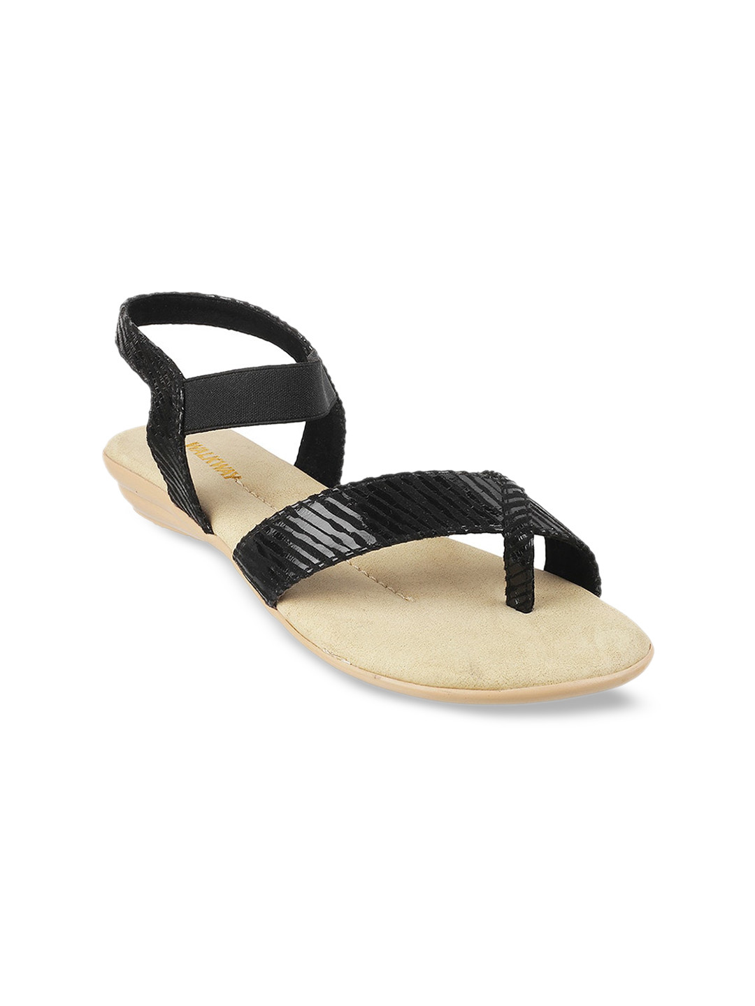 

WALKWAY by Metro Women Black Open Toe Flats
