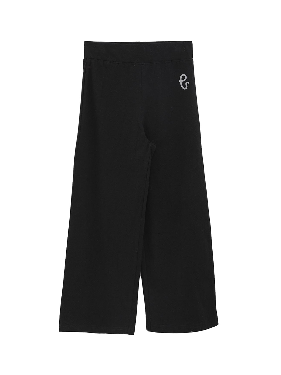 

THETA Girls Black Regular Fit Solid Trousers
