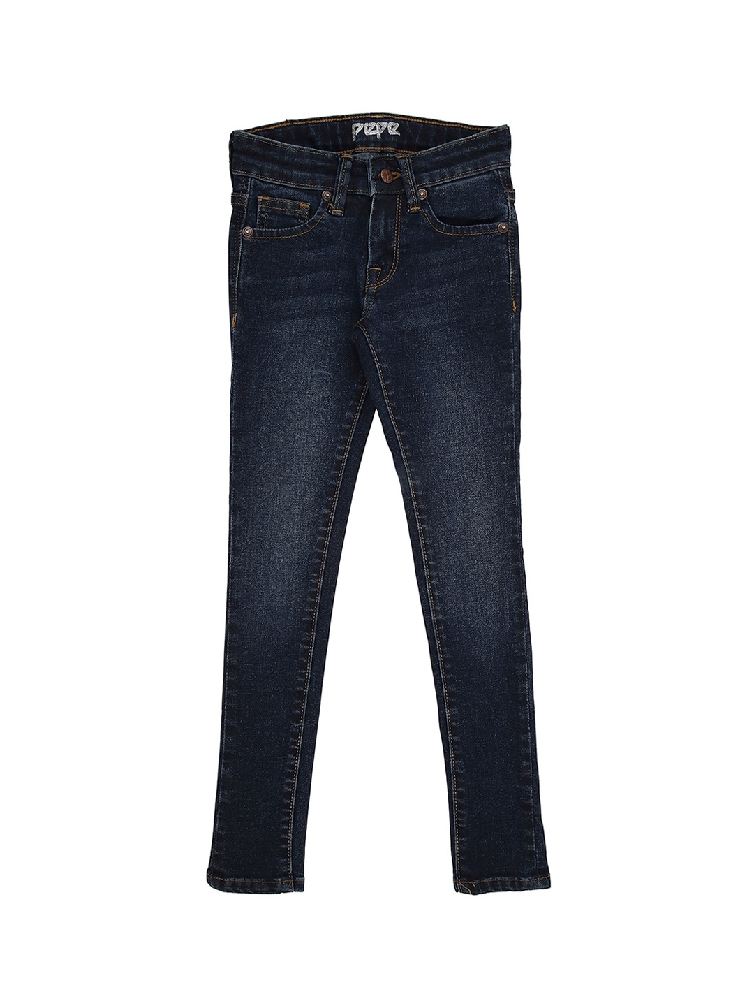 

Pepe Jeans Girls Blue Skinny Fit High-Rise Light Fade Jeans