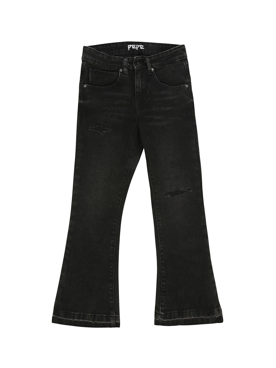 

Pepe Jeans Girls Blue High-Rise Mildly Distressed Jeans