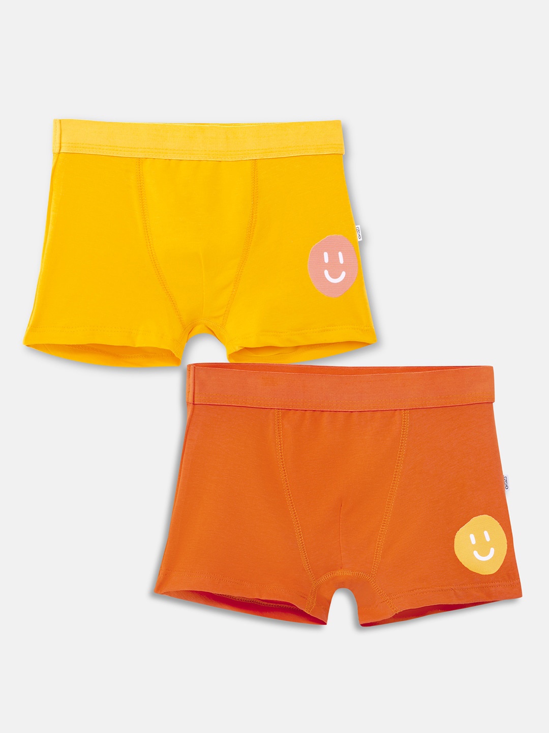

You Got Plan B Pack of 2 Solid Smiley Boy Boxer Brief, Yellow