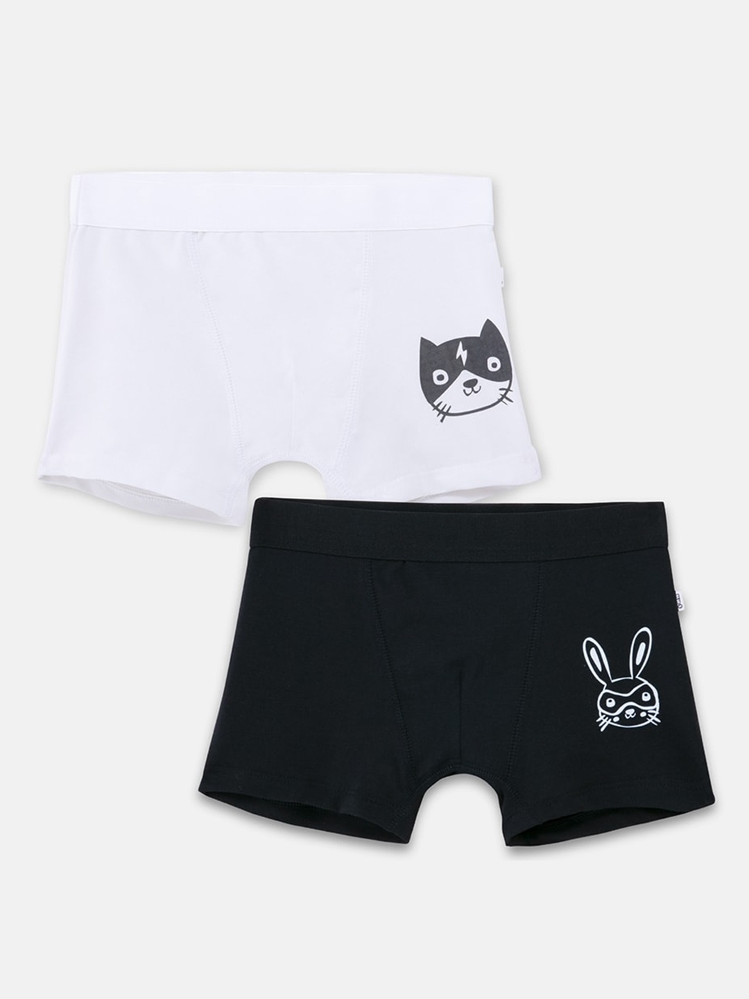 

You Got Plan B Boys Set Of 2 Black & White Briefs