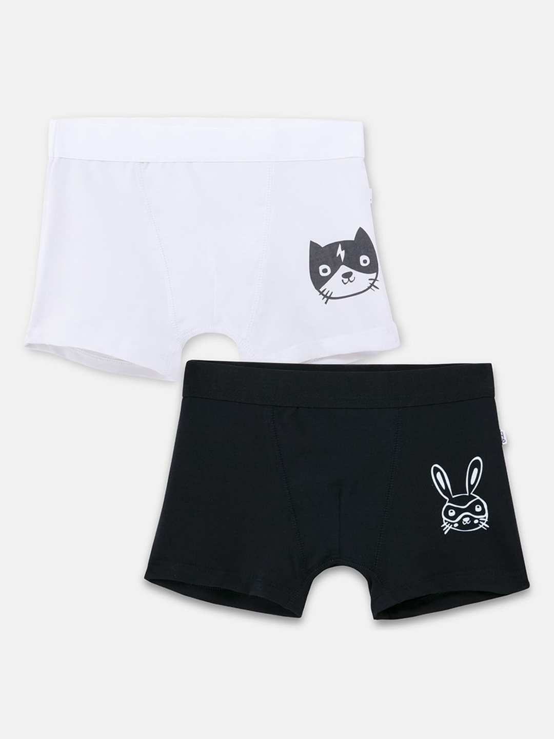 

You Got Plan B Boys Black & White Pack Of 2 Printed Boxer Brief