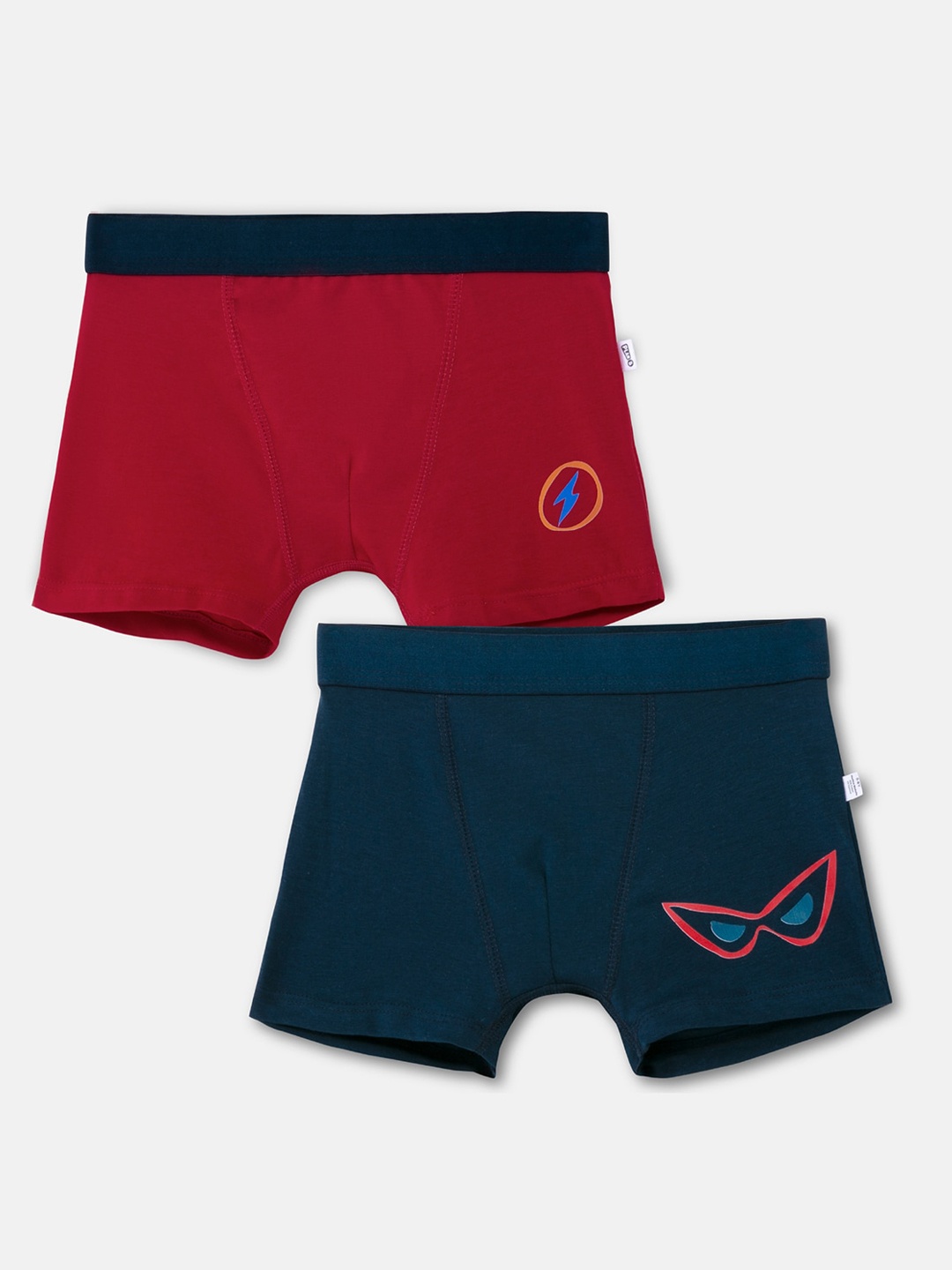 

You Got Plan B Boys Pack Of 2 Solid Boxer Style Briefs, Red