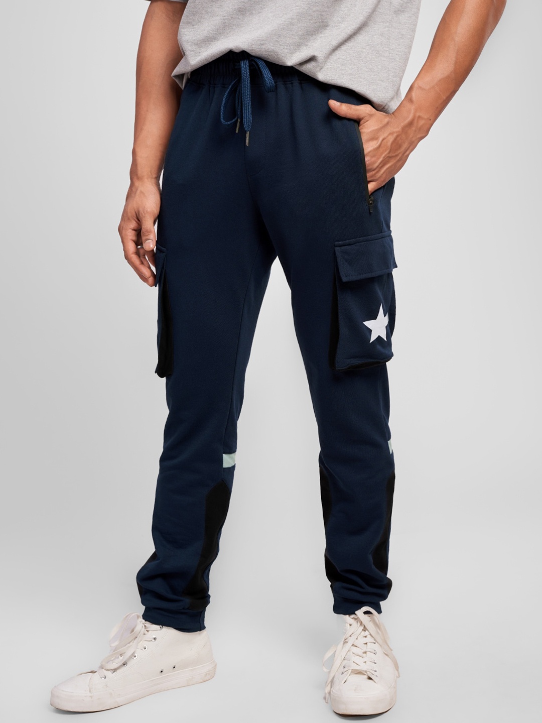 

The Souled Store Men Navy Blue Regular Fit Solid Jogger