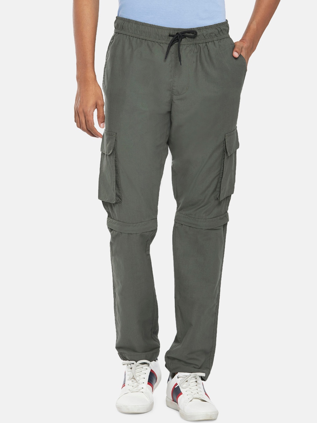 

Urban Ranger by pantaloons Men Grey Slim Fit Cargos Trousers