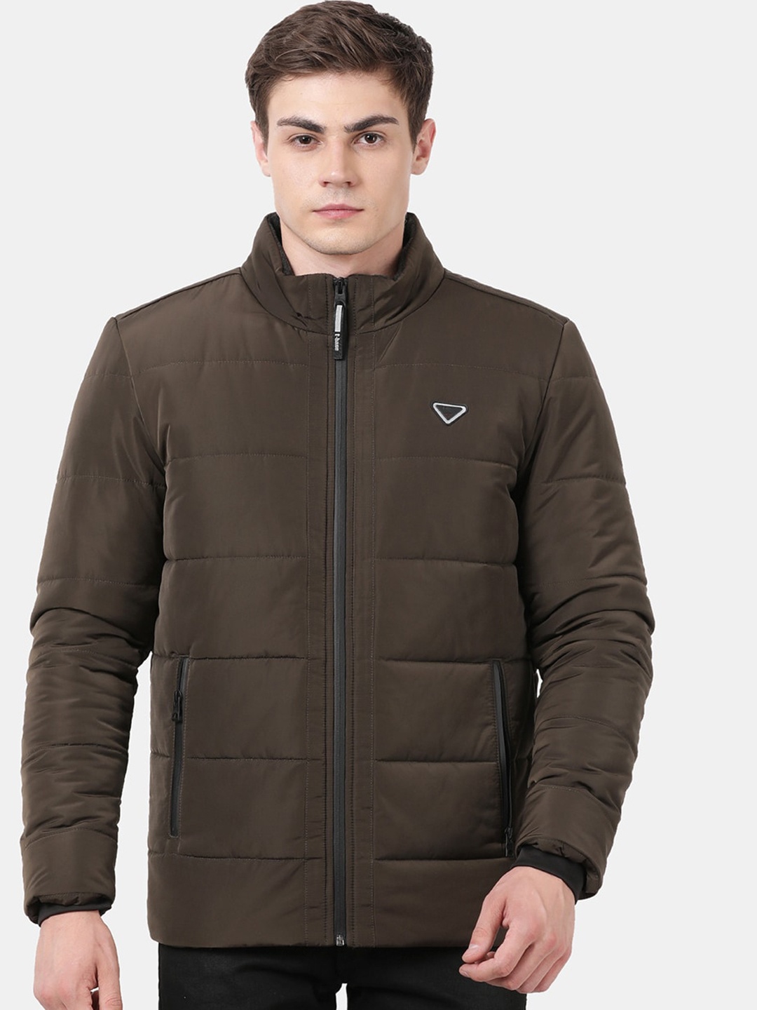 

t-base Men Olive Green Puffer Windcheater Jacket