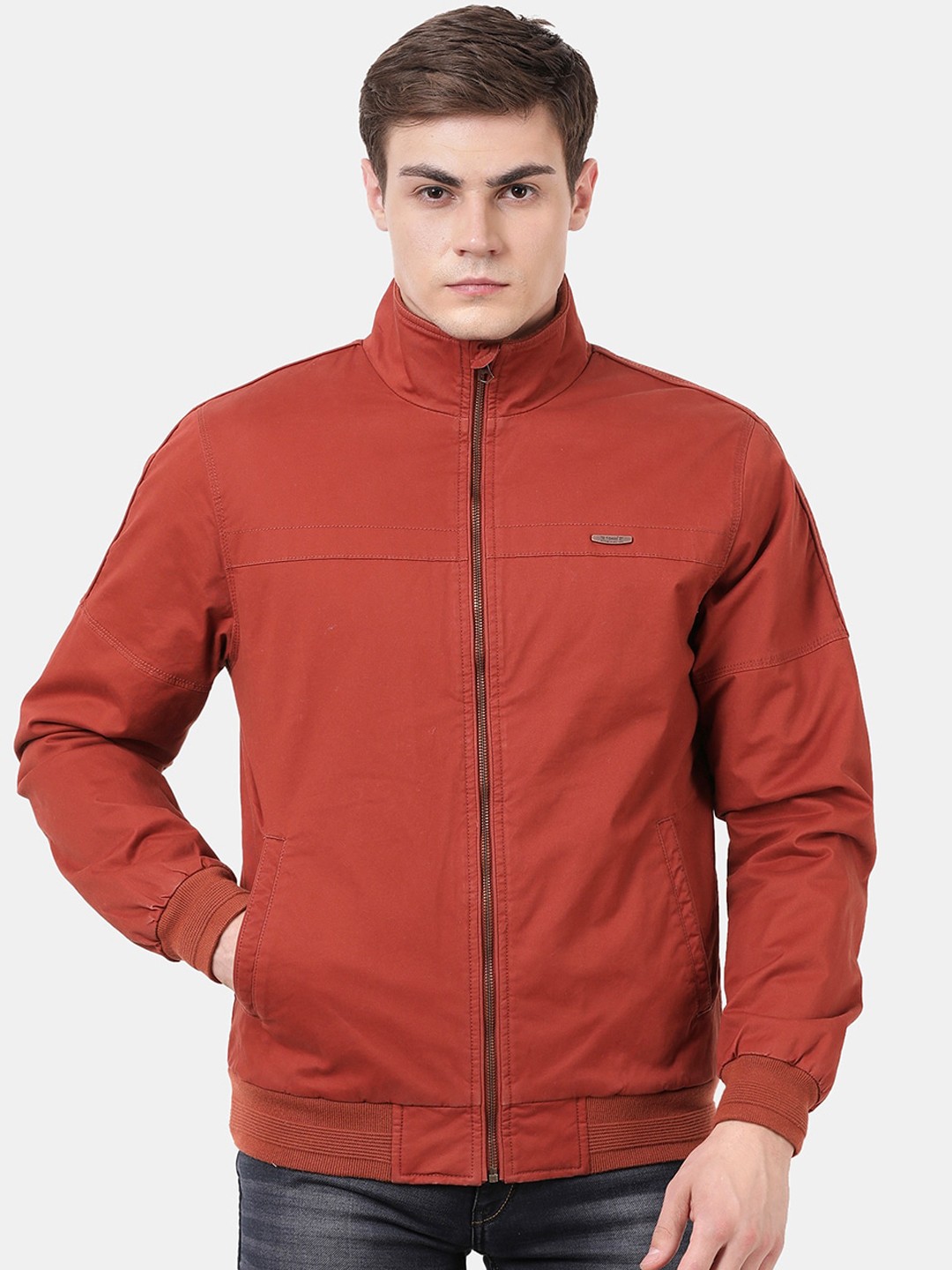 

t-base Men Rust Windcheater Bomber Jacket