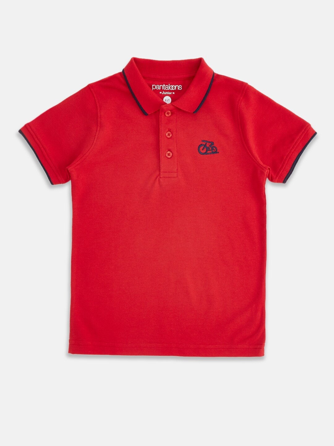 

Pantaloons Junior Boys Red Polo Collar T-shirt
