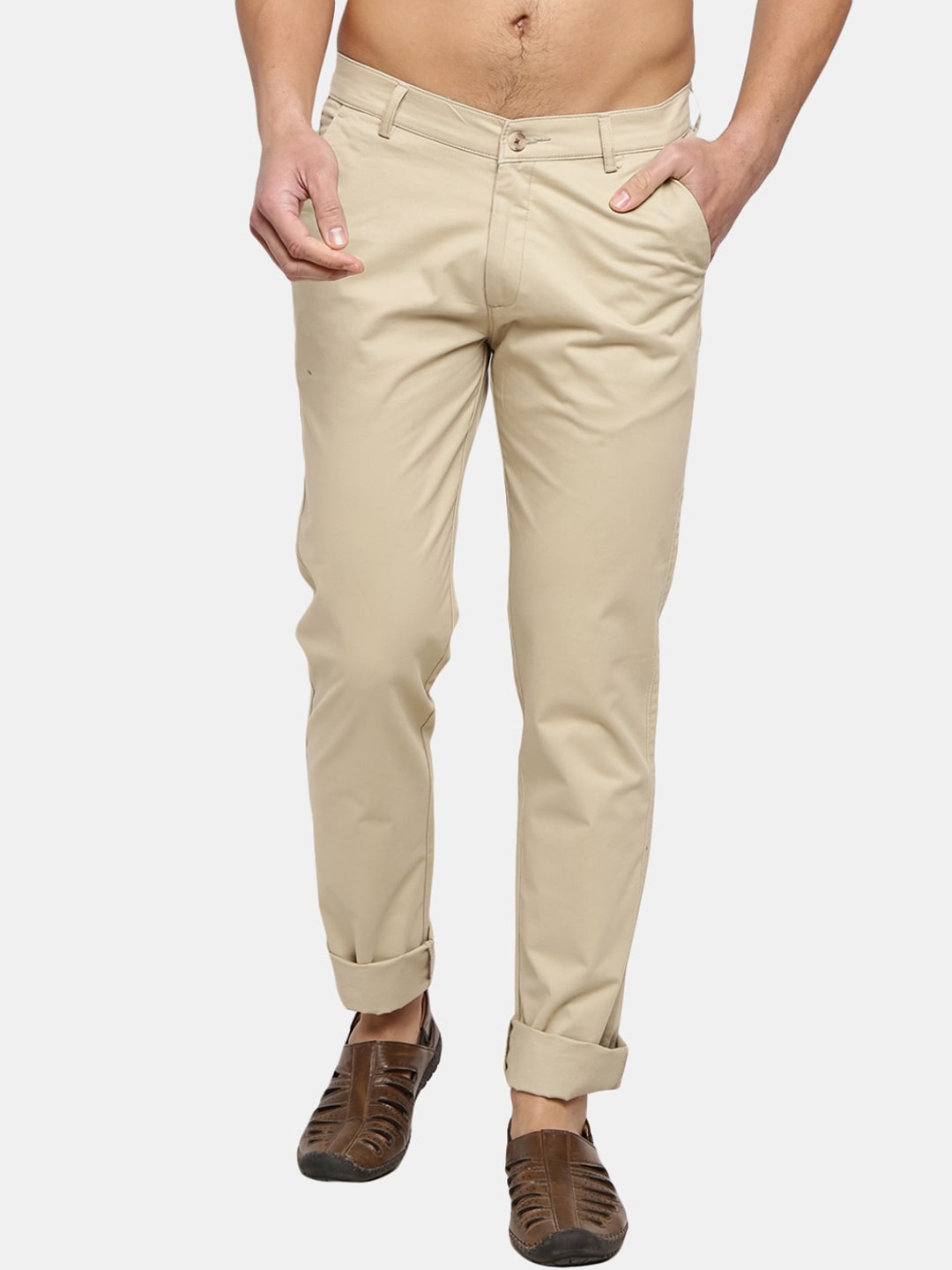 

V-Mart Men Beige Chinos Trousers