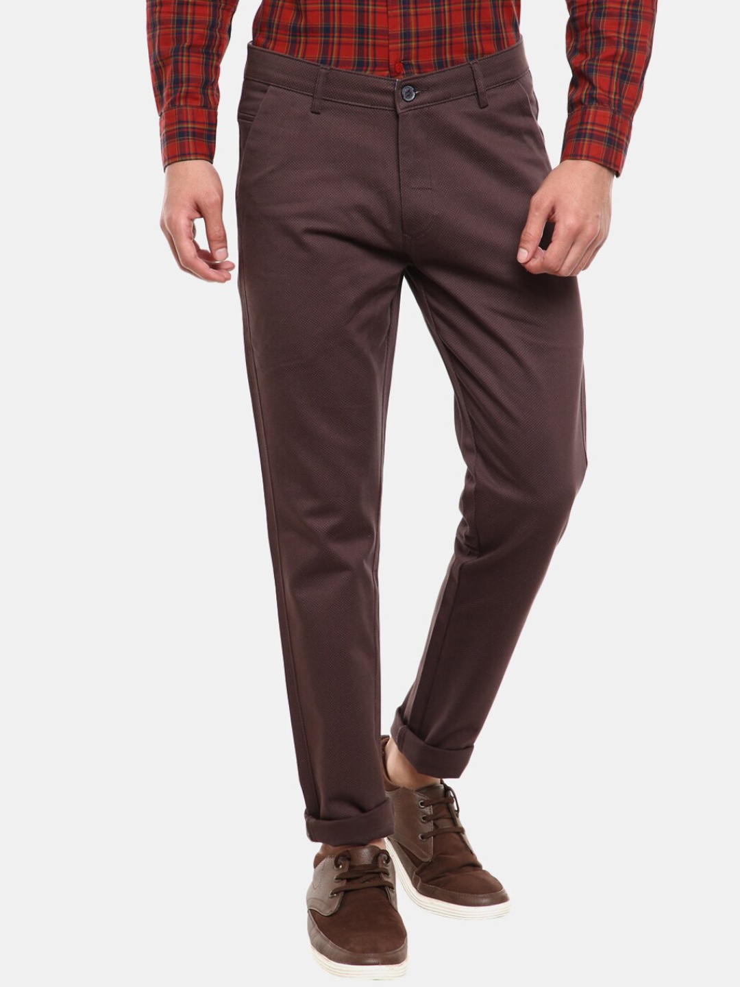 

V-Mart Men Brown Chinos Cotton Trousers