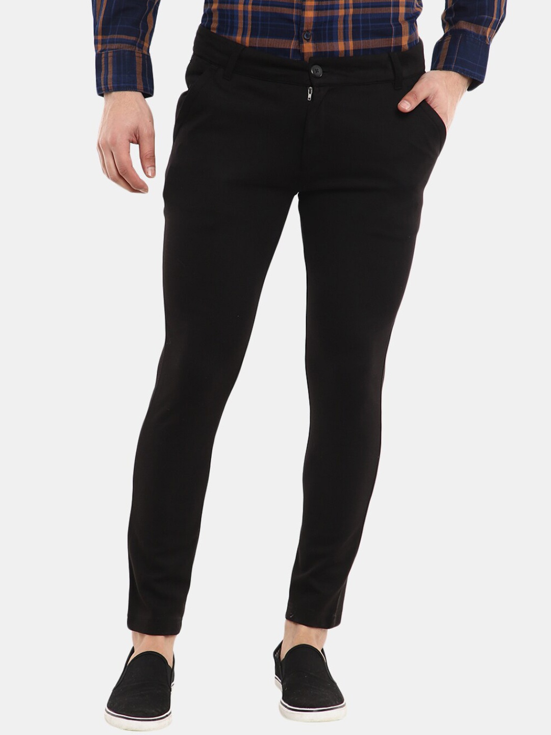 

V-Mart Men Black Modal Cotton straight fit Trouser