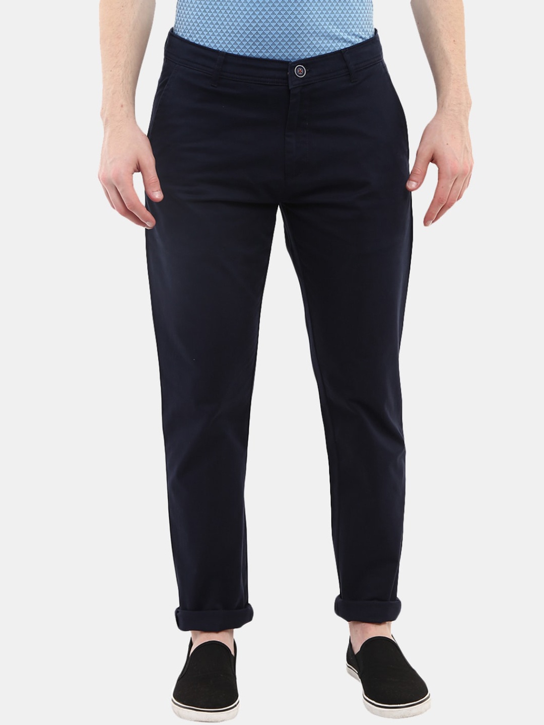 

V-Mart Men Navy Blue Chinos Trousers