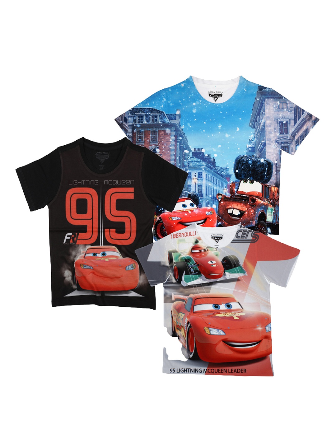 

Disney by Wear Your Mind Boys Black 3 Printed Applique T-shirt