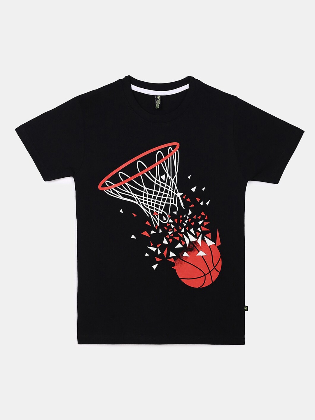 

V-Mart Boys Black & xiketic Printed T-shirt