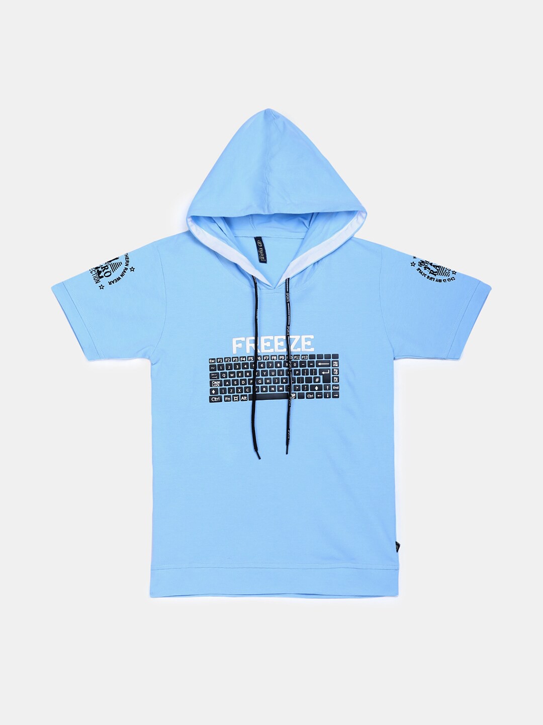

V-Mart Boys Blue & dark sapphire Typography Printed T-shirt