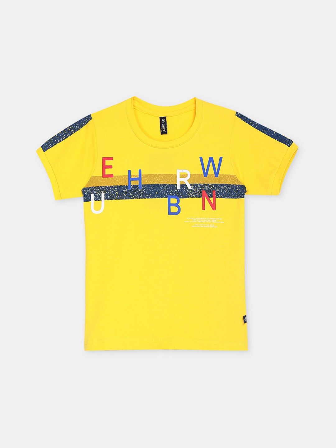 

V-Mart Boys Yellow Typography Printed T-shirt