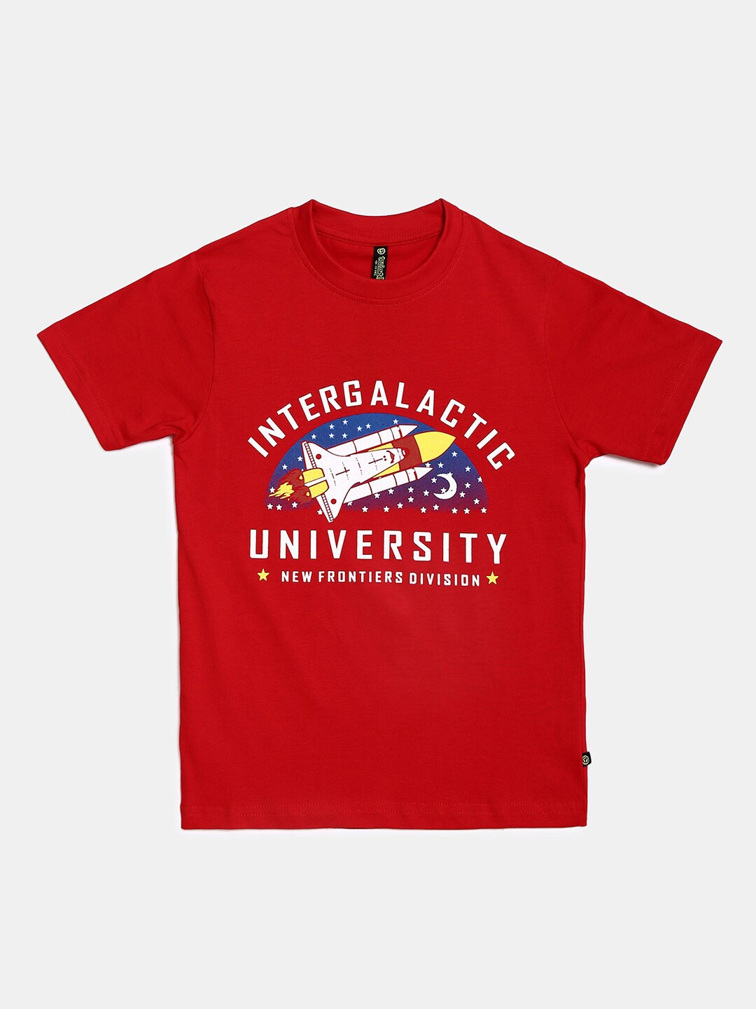 

V-Mart Boys Red Printed Applique T-shirt