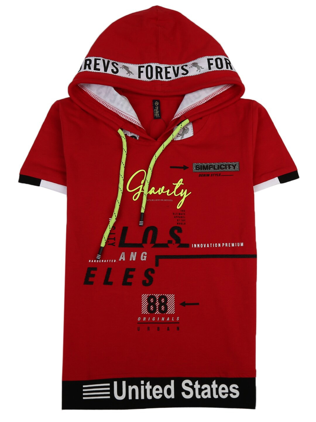 

V-Mart Boys Red Typography Printed Applique T-shirt