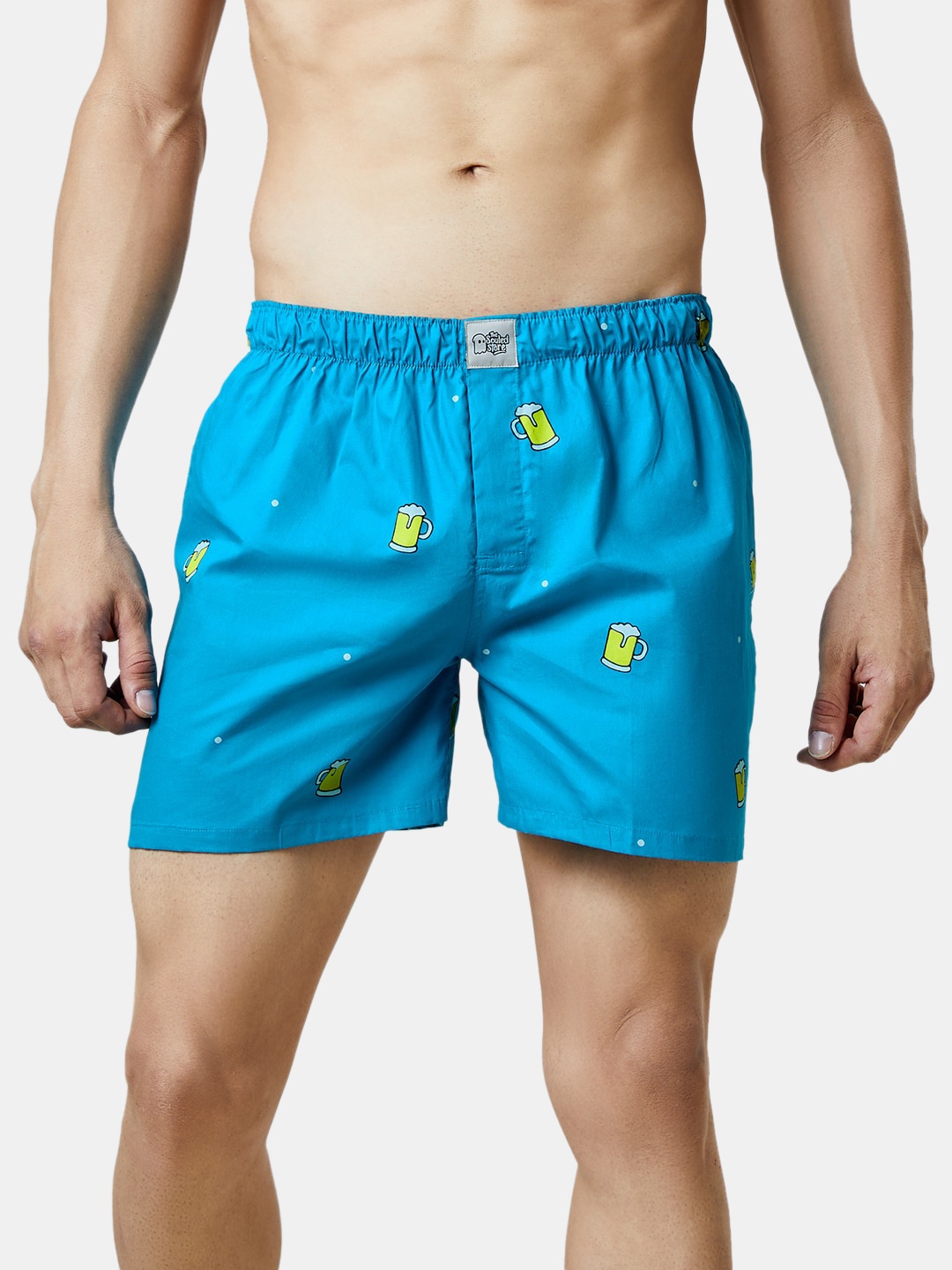 

The Souled Store Men Blue Printed Cotton Boxers